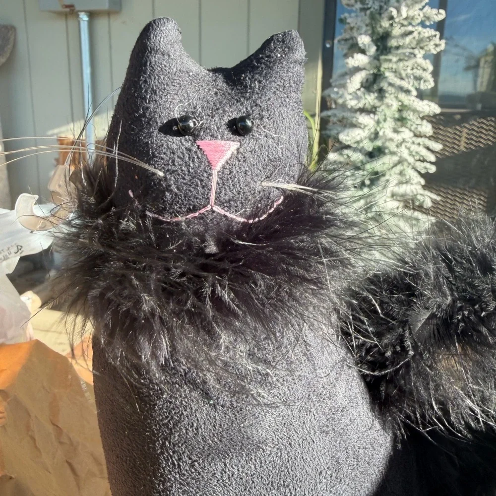Charming Black Cat Plush Toy